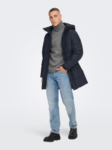 Only & Sons - Abrigo de invierno 'Carl' en azul