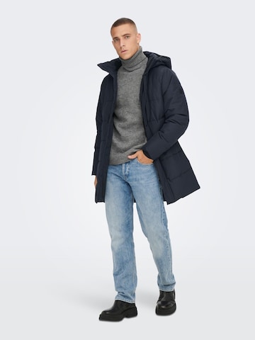 Cappotto invernale 'Carl' di Only & Sons in blu