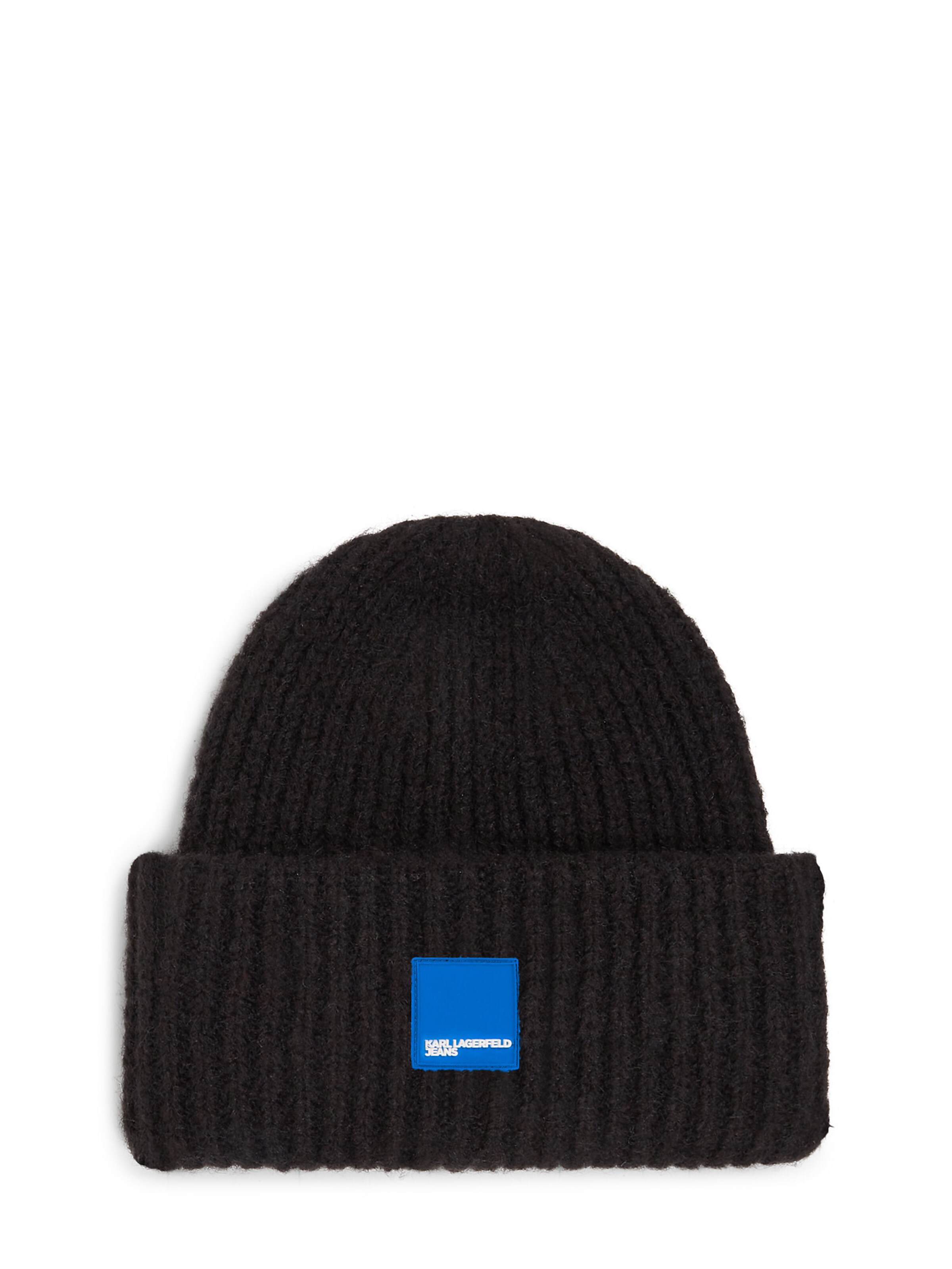 KARL LAGERFELD JEANS Beanie in Black: front