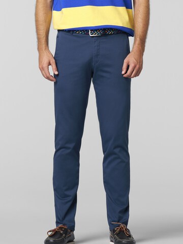 MEYER Regular Chino 'Bonn' in Blauw: voorkant
