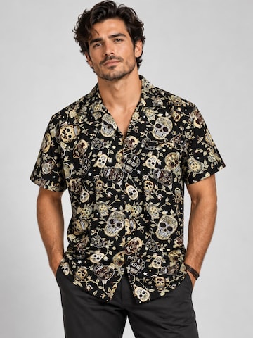 King Kameha T-shirt 'Skull' i brun