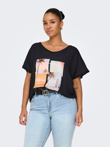 ONLY Carmakoma - Camiseta en negro: frente