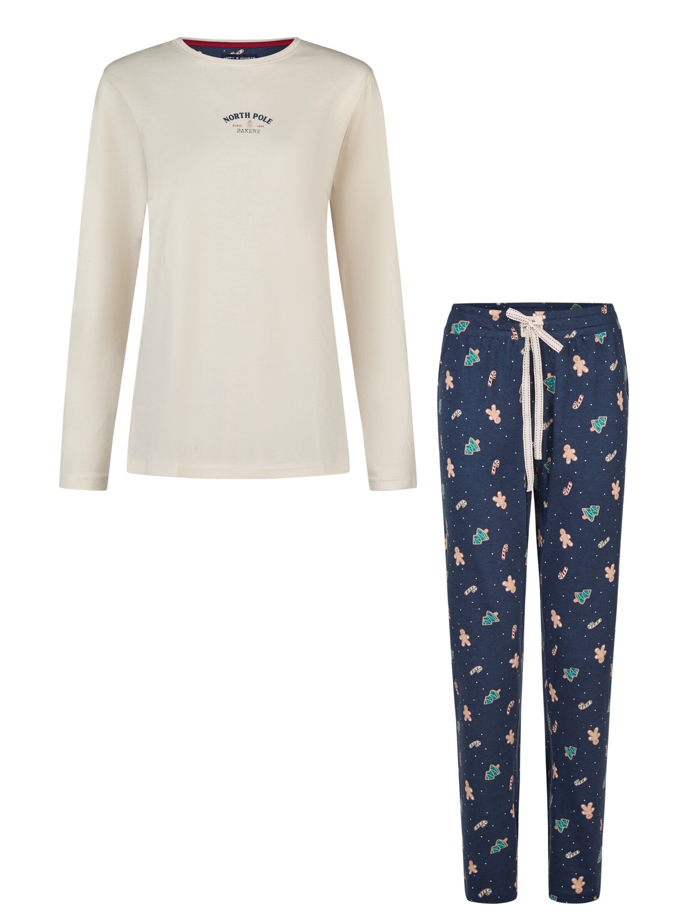 Pyjama 'Christmas' Happy Shorts en bleu : devant