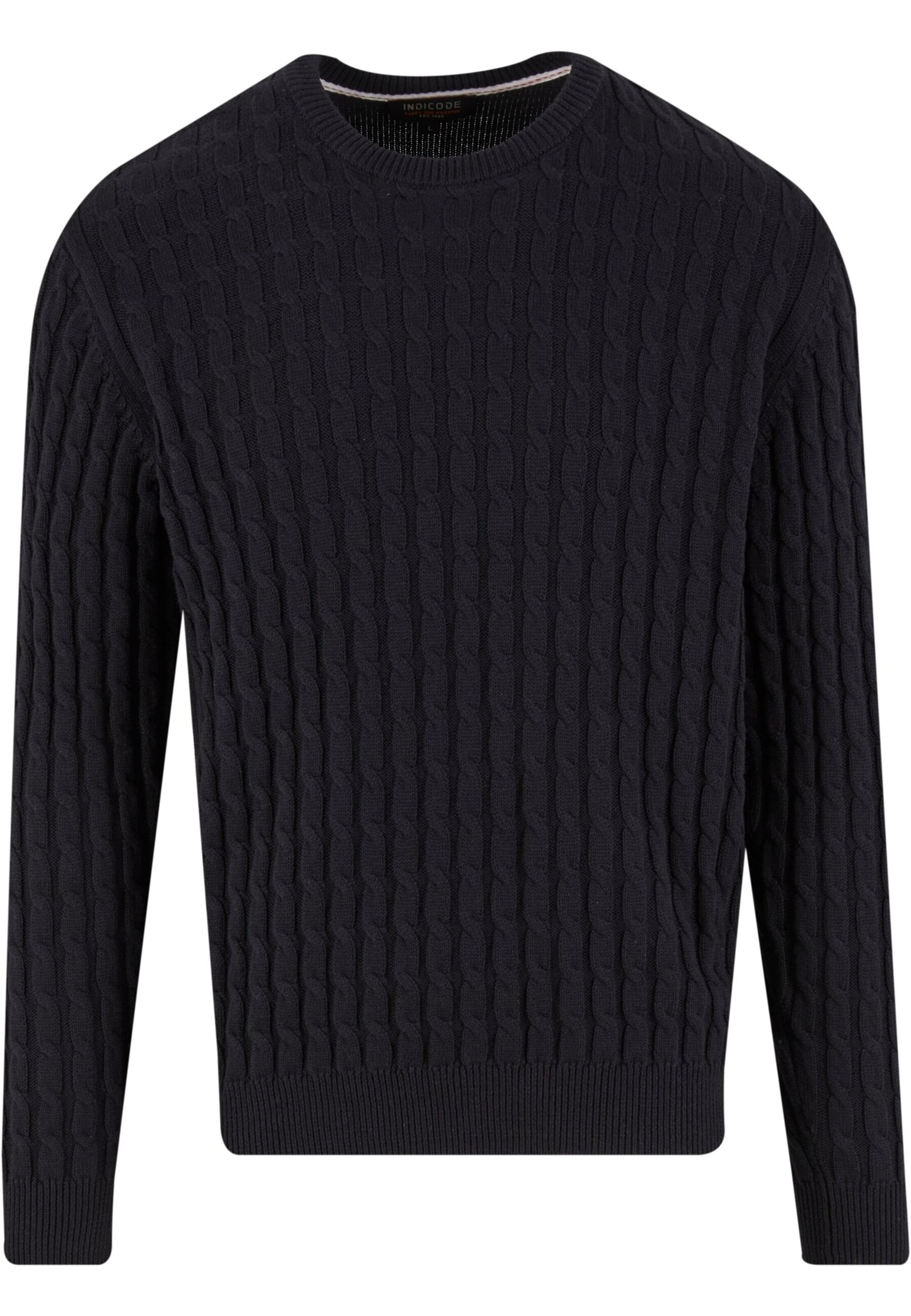 INDICODE JEANS Svetr 'Trevin' – černá: přední strana