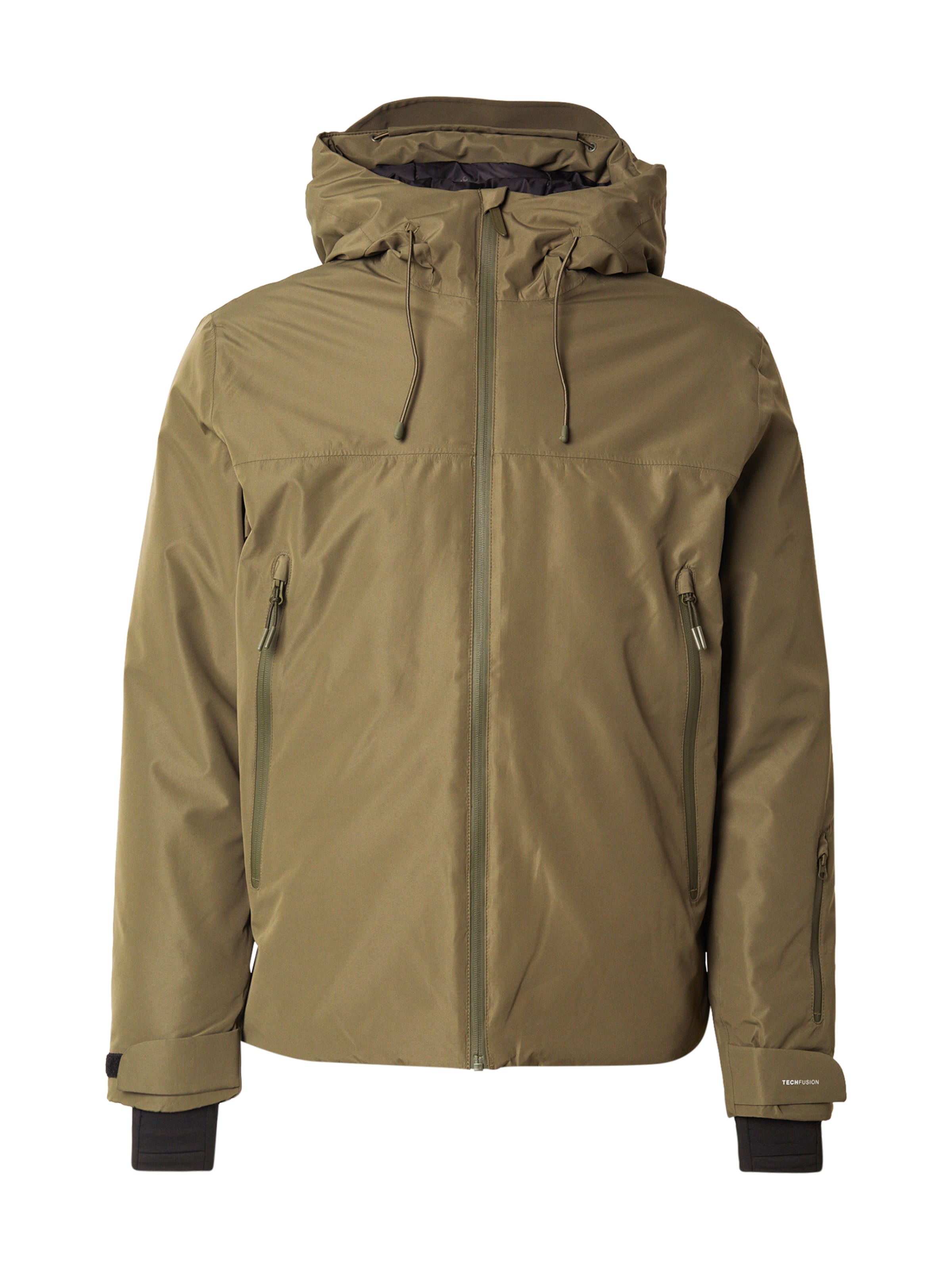 JACK & JONES Φθινοπωρινό και ανοιξιάτικο μπουφάν 'JCOFUSION' σε πράσινο: μπροστά