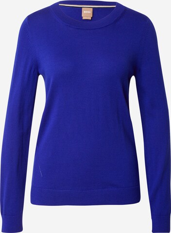 BOSS Sweater 'FEGANASI' in Blue: front