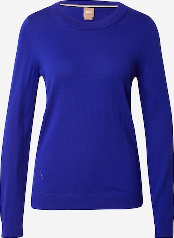 BOSS Black Pullover 'FEGANASI' i blå: forside