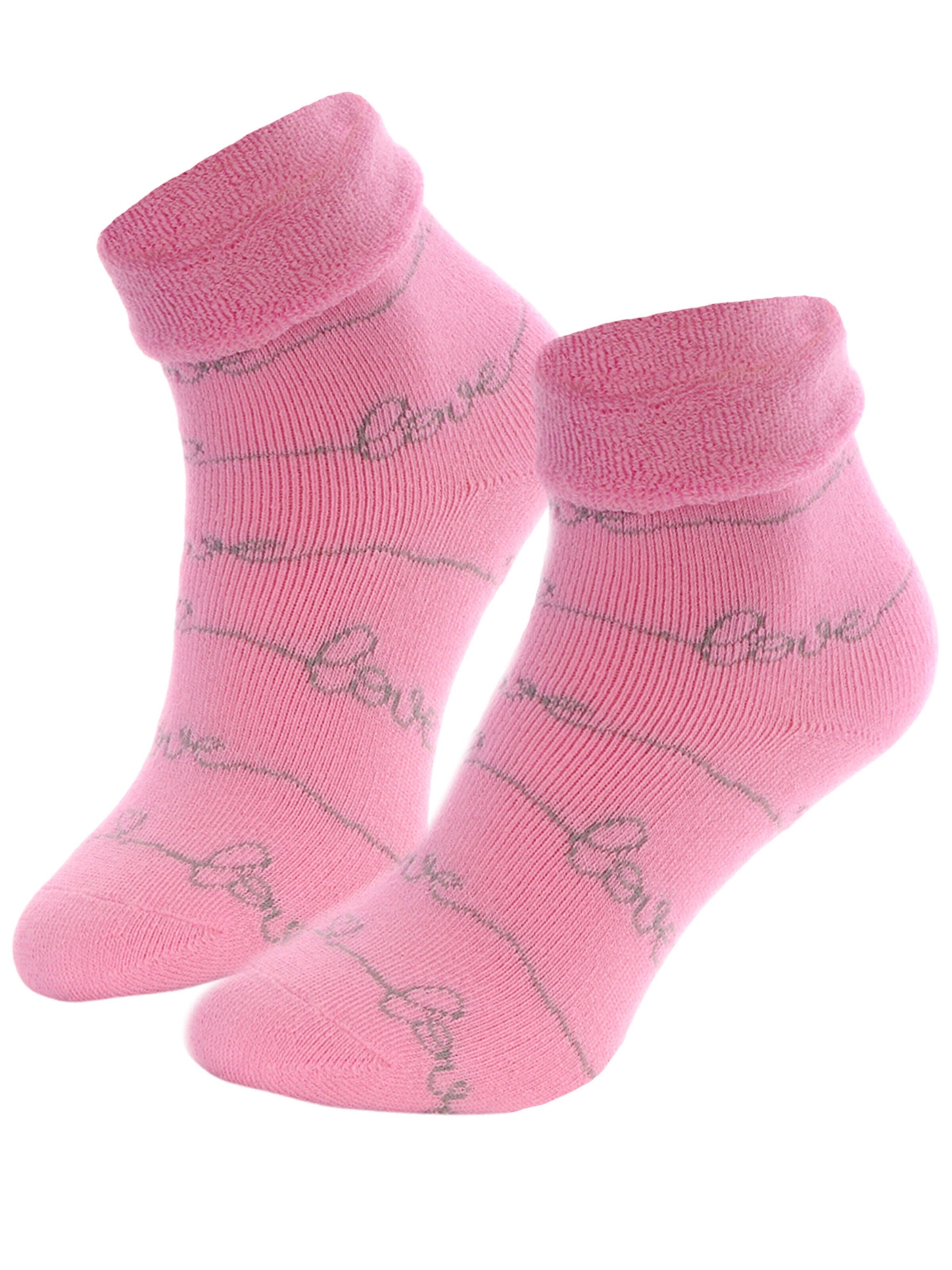 La Bortini Socks in Pink: front