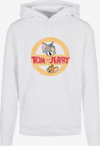 ABSOLUTE CULT Sweatshirt 'Tom And Jerry - Circle One' in Wit: voorkant