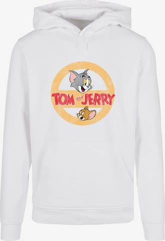 ABSOLUTE CULT Sweatshirt 'Tom And Jerry - Circle One' in White: front