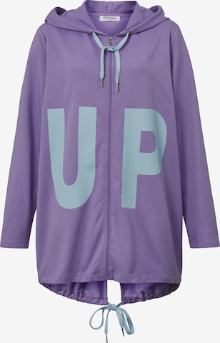 Angel of Style Zip-Up Hoodie in Purple: front