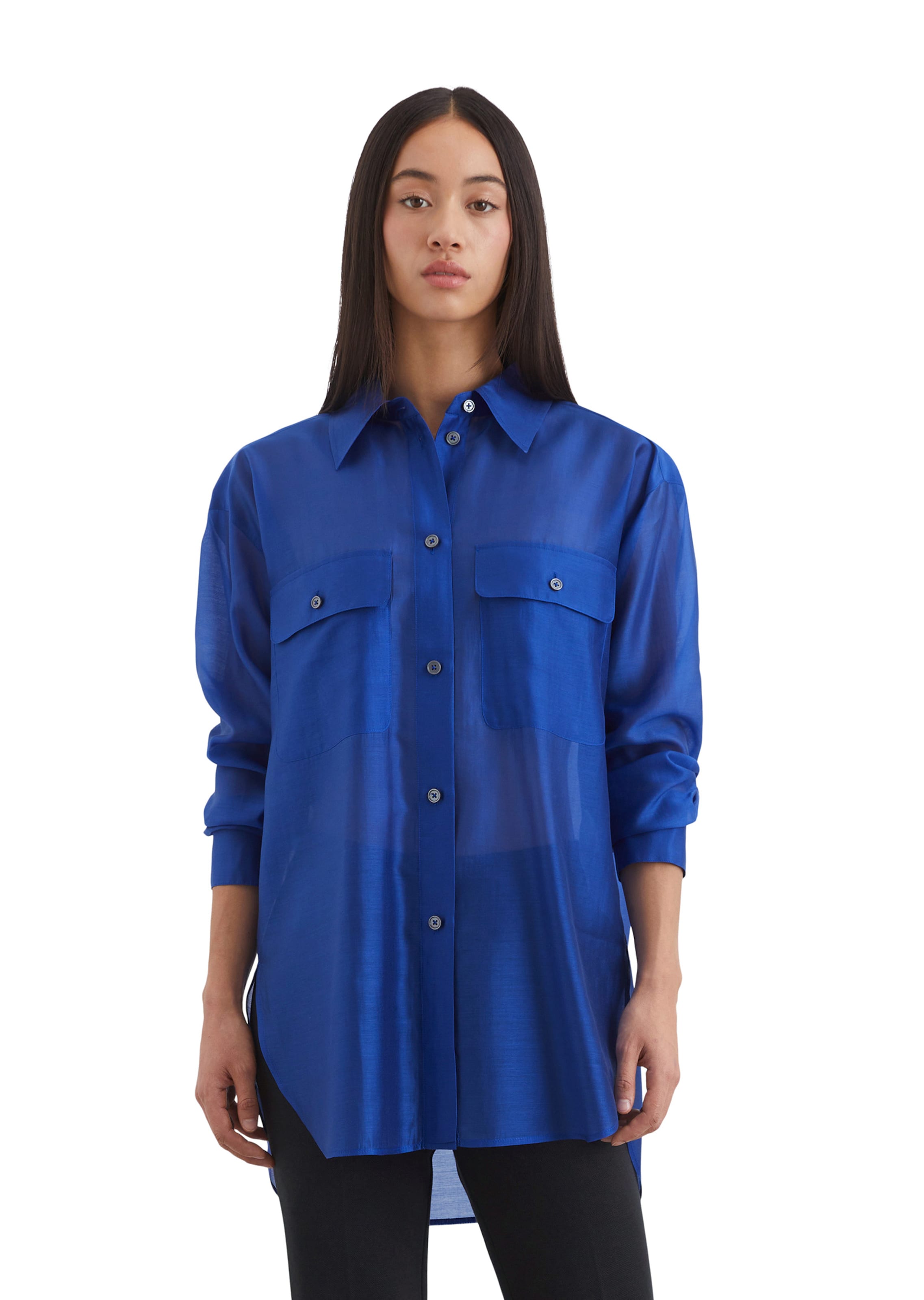 Marc O'Polo Blouse in Blauw: voorkant