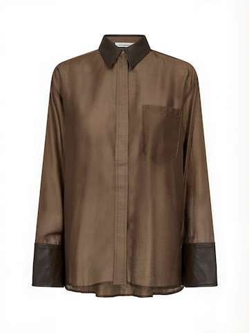 T-shirt ' KawaCC ' co'couture en marron : devant