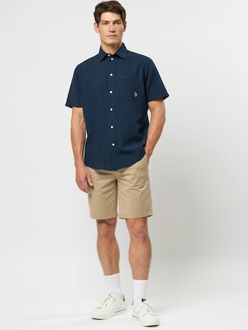 U.S. POLO ASSN. Regular fit Overhemd 'Flori' in Blauw