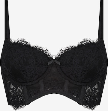 Hunkemöller Balconette BH 'Arabella' in Zwart: voorkant