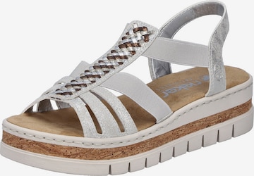 sidabrinė Rieker Sandalai: priekis
