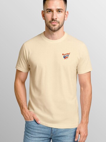 Neverless Shirt 'Sushi Lovers' in Beige: front