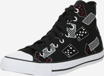 Sneaker alta 'CHUCK TAYLOR ALL STAR CARDS' di CONVERSE in nero: frontale