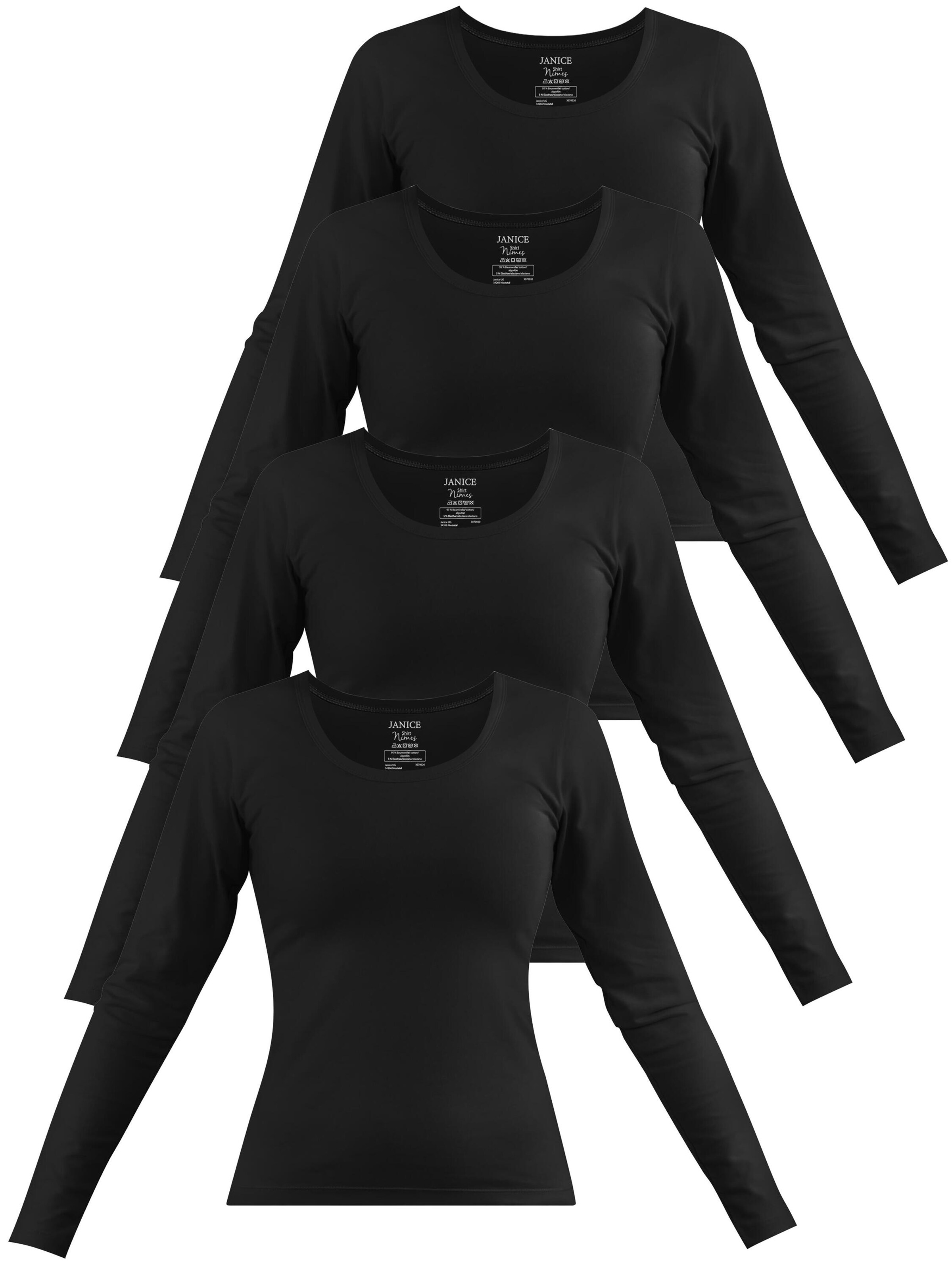 T-shirt 'Nimes' Janice en noir : devant