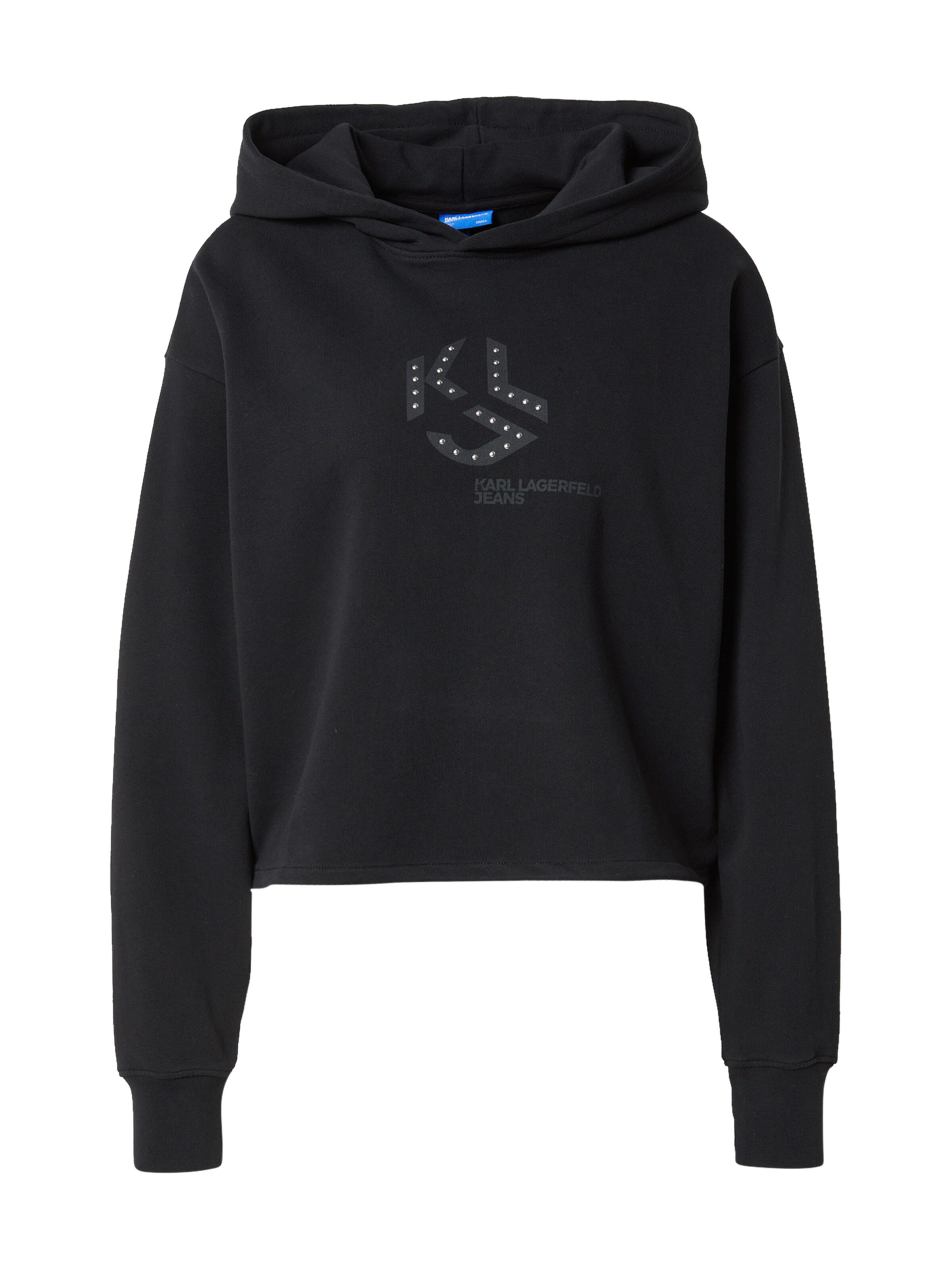 KARL LAGERFELD JEANS Μπλούζα φούτερ σε μαύρο: μπροστά