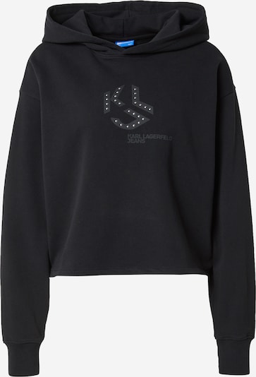 Bluză de molton KARL LAGERFELD JEANS pe verde pin / negru, Vizualizare produs