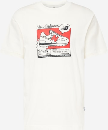 T-Shirt new balance en blanc : devant