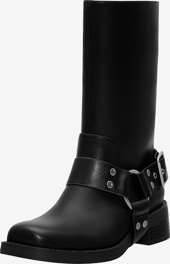 Botine Pull&Bear pe negru / argintiu, Vizualizare produs