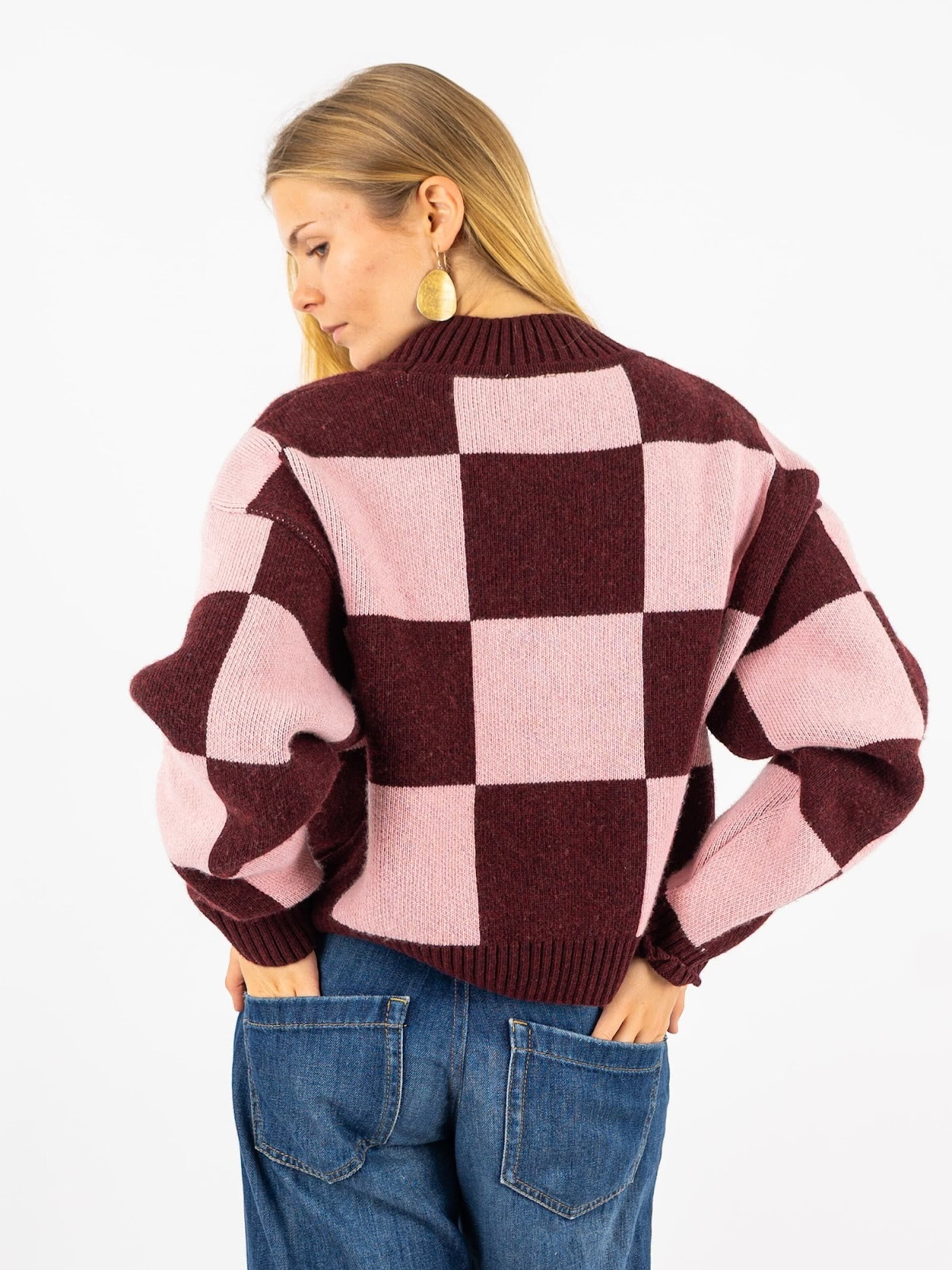 NOORLYS Pullover 'KARO'‌‌‌‌ in Rot