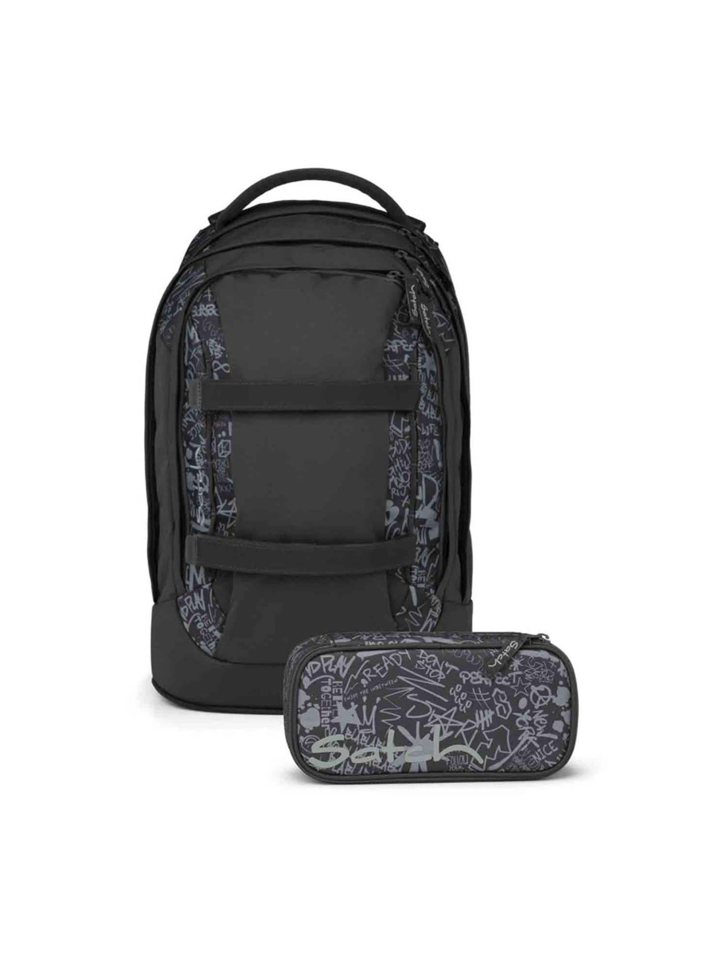 Satch Backpack in Grey: front