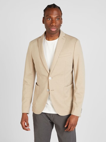 s.Oliver BLACK LABEL Slim fit Suit Jacket in Beige: front