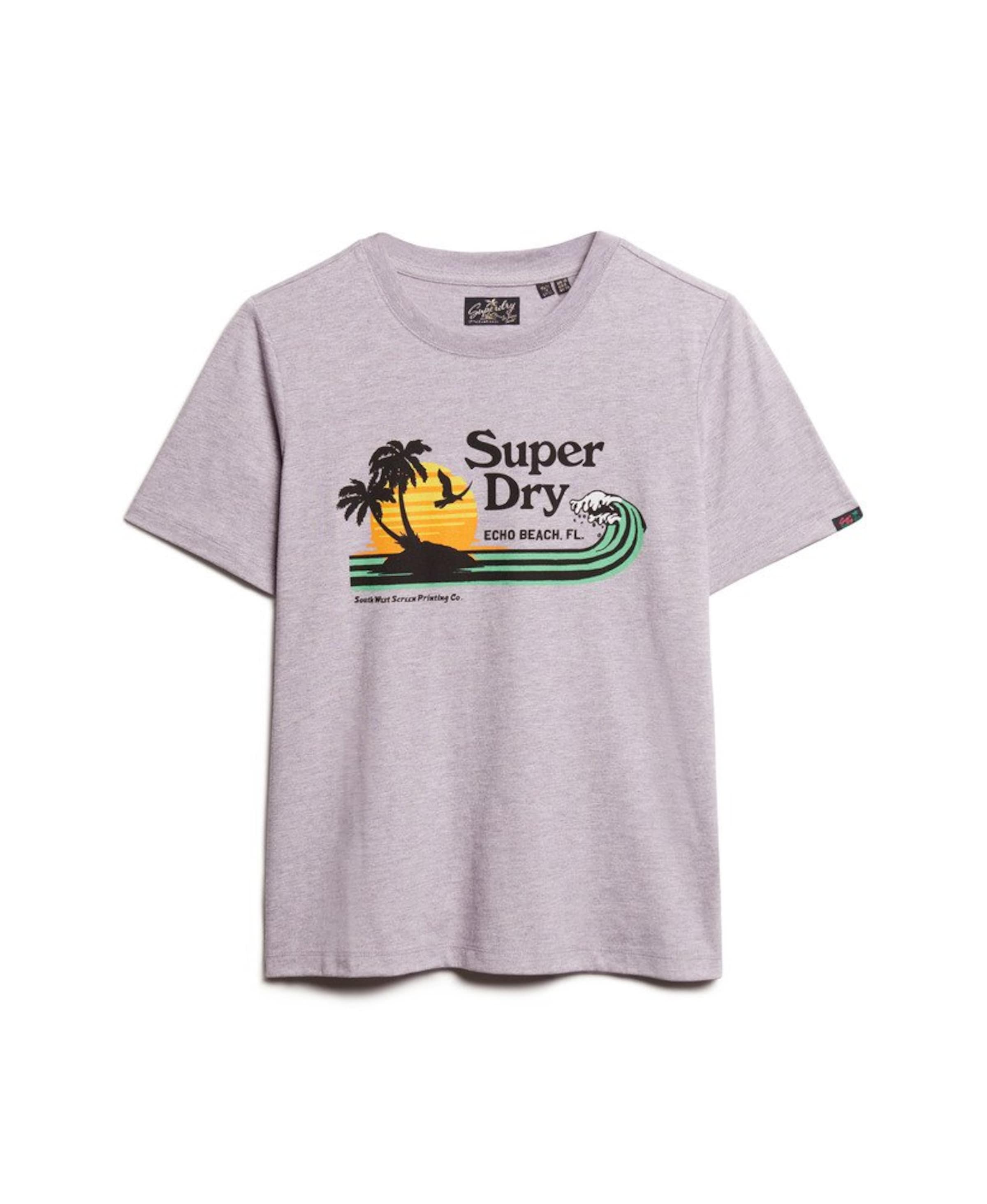 Superdry T-shirt i lila: framsida