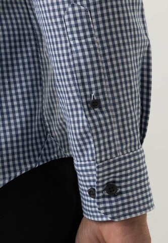 Black Label Shirt Slim Fit Businesshemd 'MELANGE' in Blau
