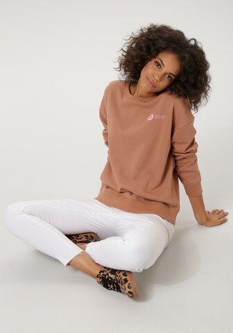 Aniston CASUAL Sweatshirt in Brown