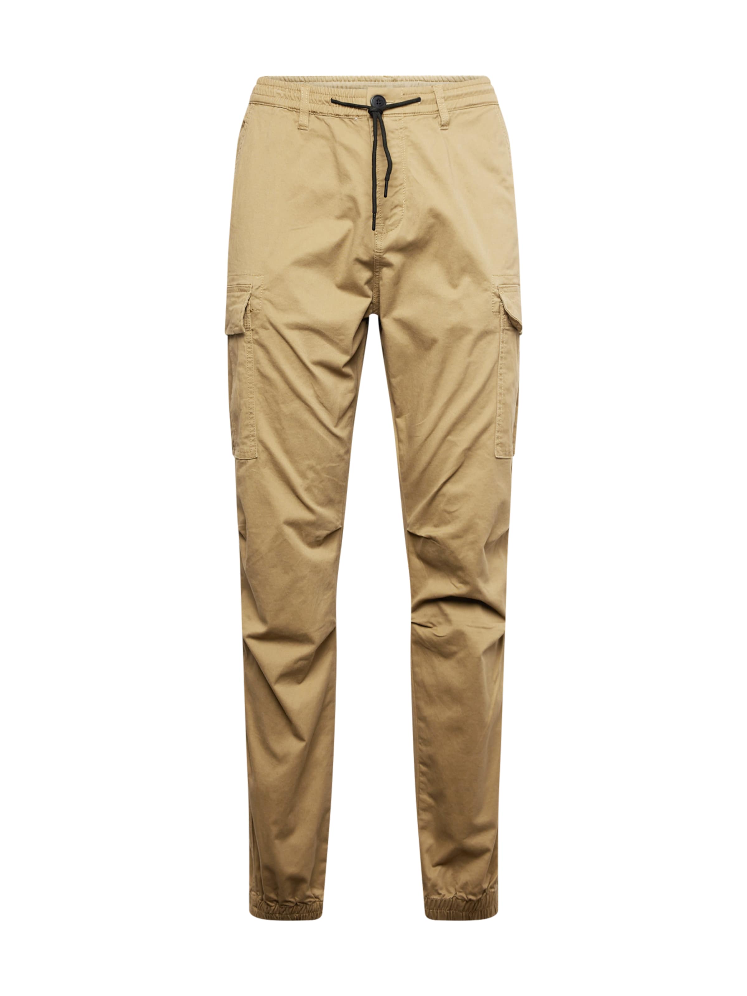 Vintage Industries Alt kitsenev Klapptaskutega püksid 'VINCE', värv roheline: eest vaates