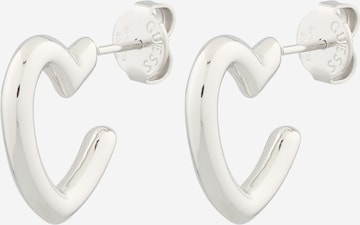sidabrinė GUESS Auskarai 'HEART': priekis
