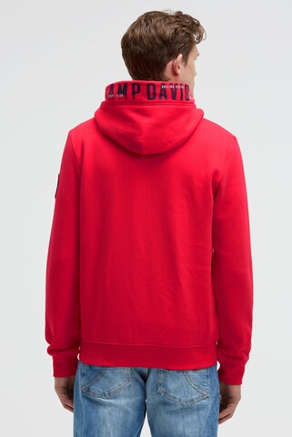 CAMP DAVID Zip-Up Hoodie in Red
