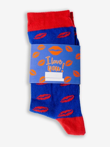 Chili Lifestyle Socks 'Banderole Just Kiss' in Blue