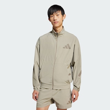 ADIDAS SPORTSWEAR Sports jacket 'Z.N.E.' in Beige: front