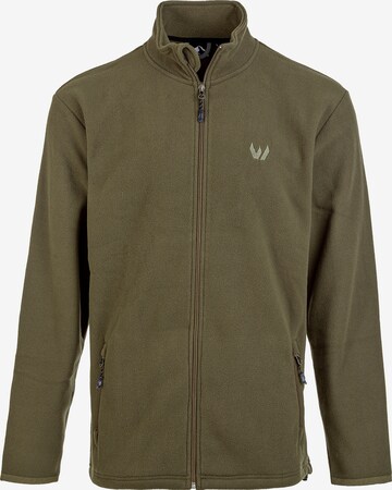 Whistler Athletic Fleece Jacket 'Cocoon' in Green: front