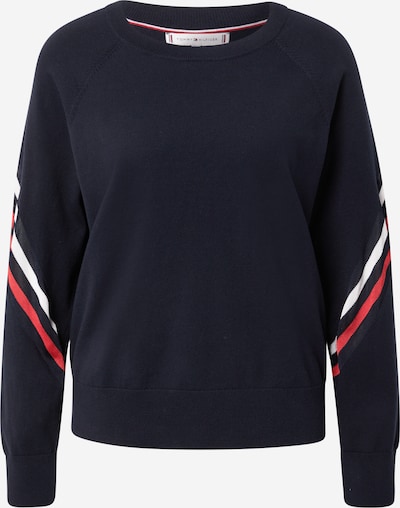 TOMMY HILFIGER Pullover in navy / rot / weiß, Produktansicht