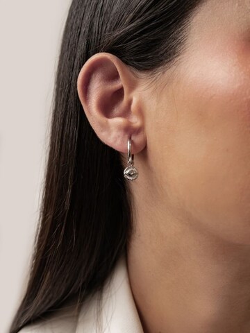 Hey Happiness Oorbellen 'Lucky Gaze' in Zilver: voorkant