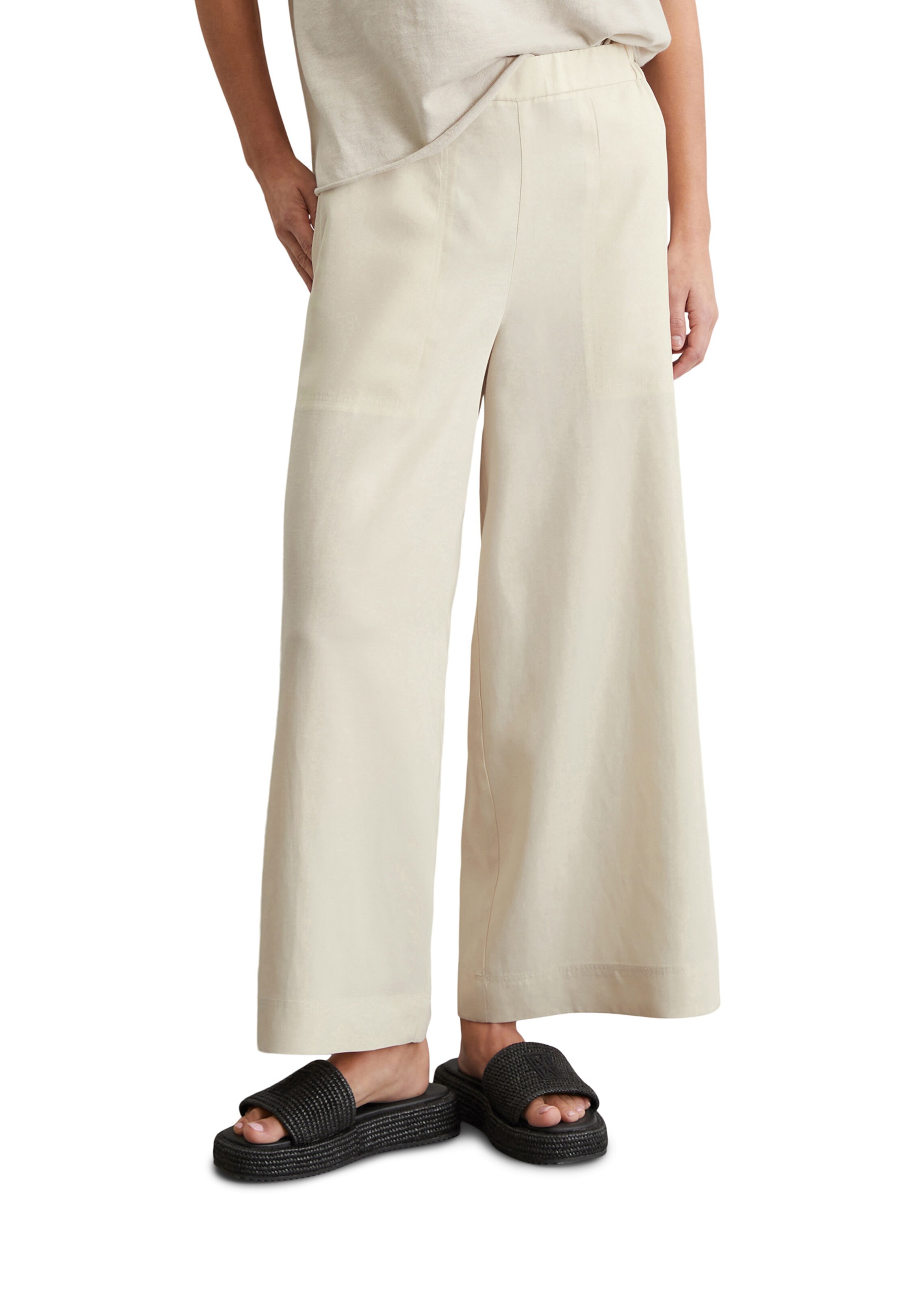 Marc O'Polo Wide leg Trousers in Grey