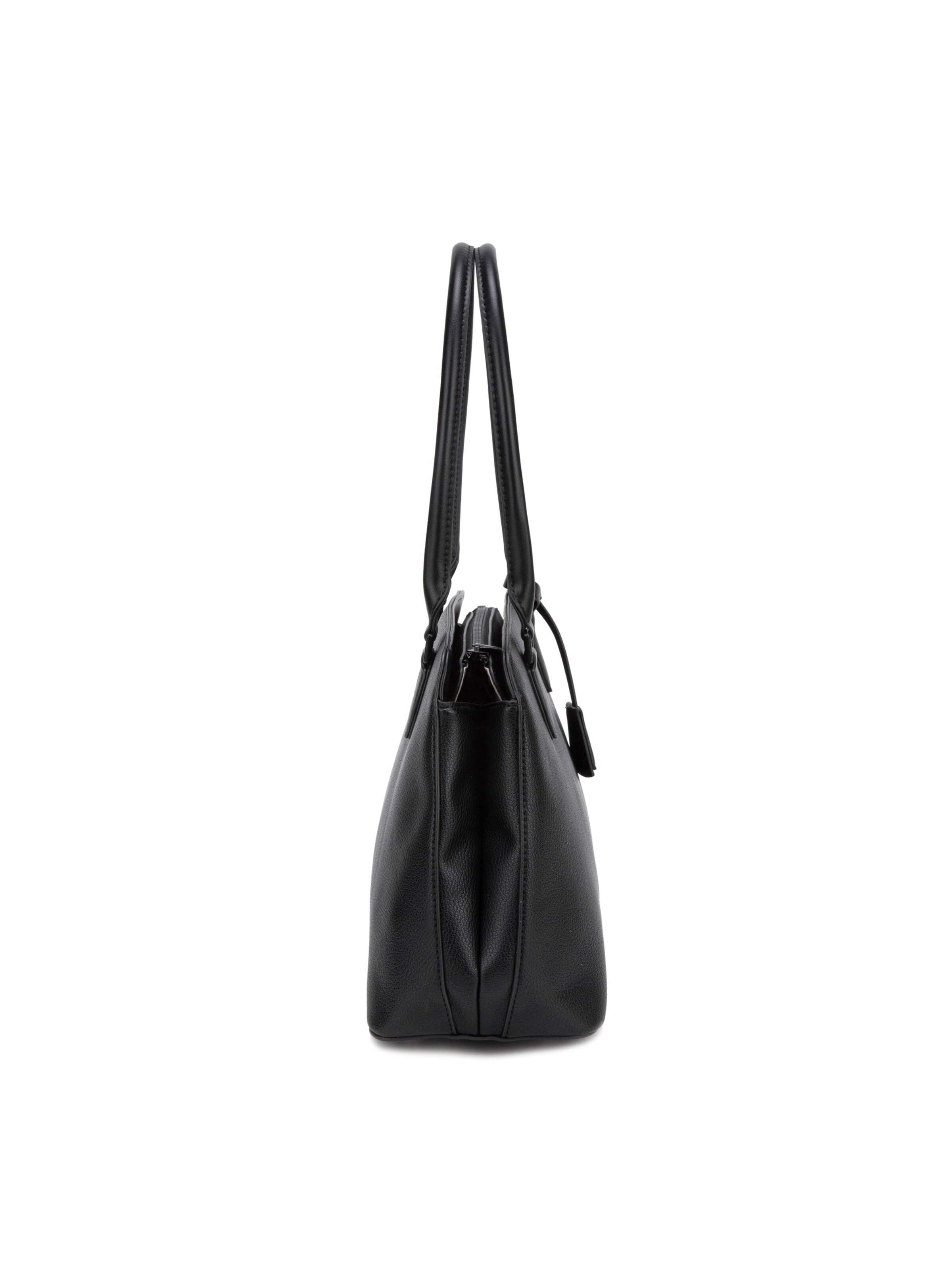 Borsa a spalla 'Borsa a spalla David Jones ecopelle martellata trapezio' di David Jones in nero