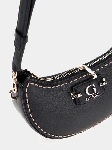 GUESS Schultertasche 'Nastra' in Schwarz