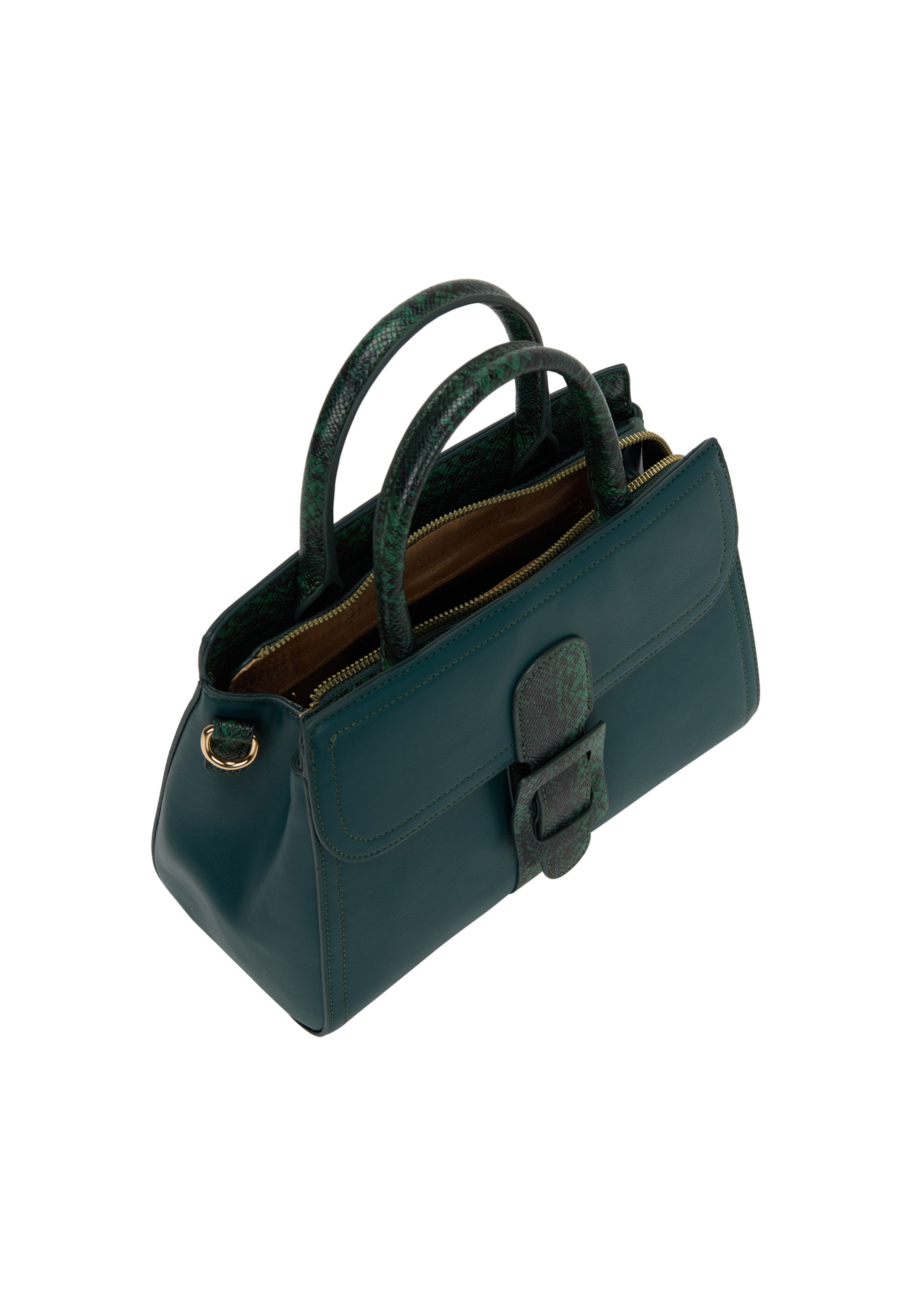 Borsa a mano di faina in verde