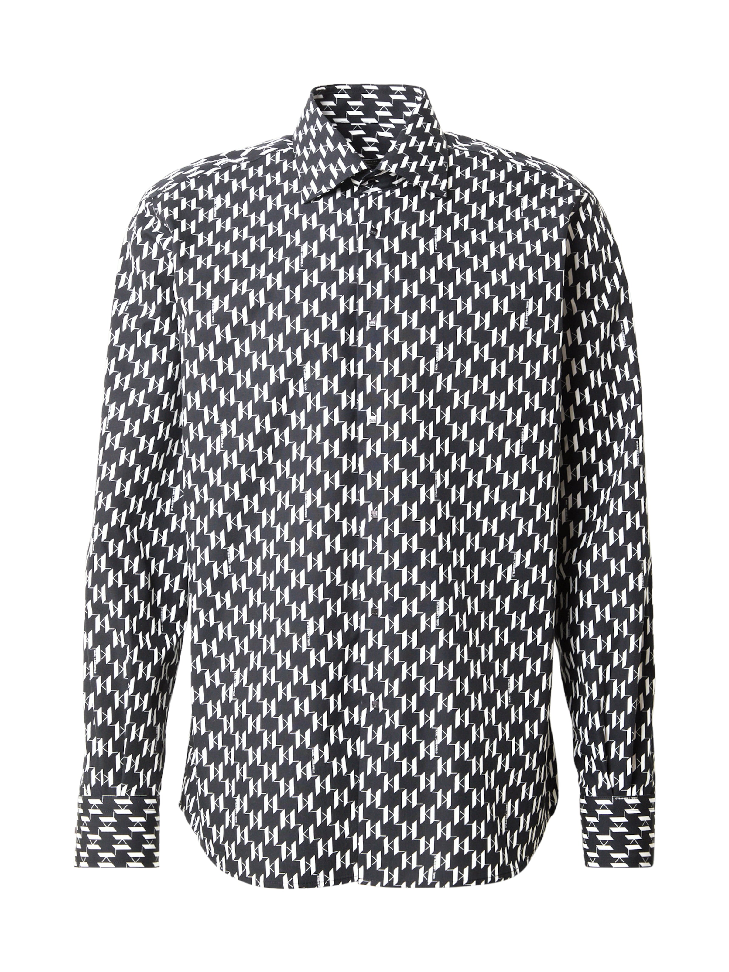 Coupe regular Chemise Karl Lagerfeld en noir : devant