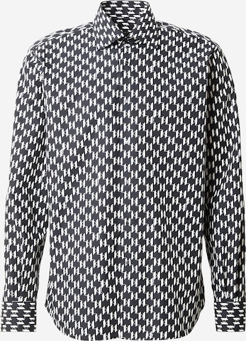 Coupe regular Chemise Karl Lagerfeld en noir : devant