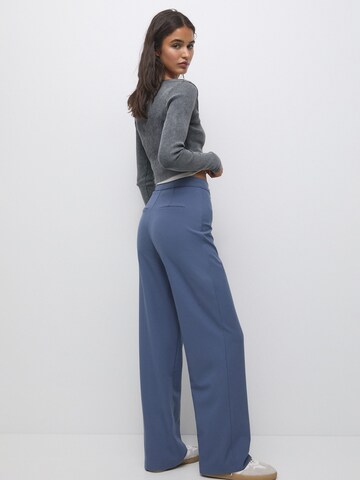 Pull&Bear Wide leg Pants in Blue