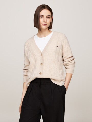 Cardigan TOMMY HILFIGER en beige : devant