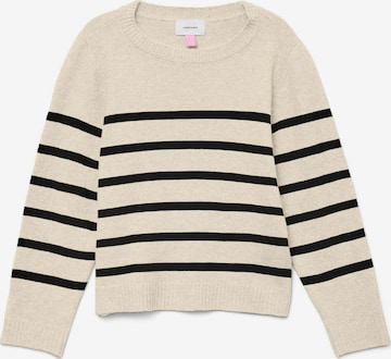Vero Moda Girl Pullover 'VMSABA' in Beige: Vorderseite